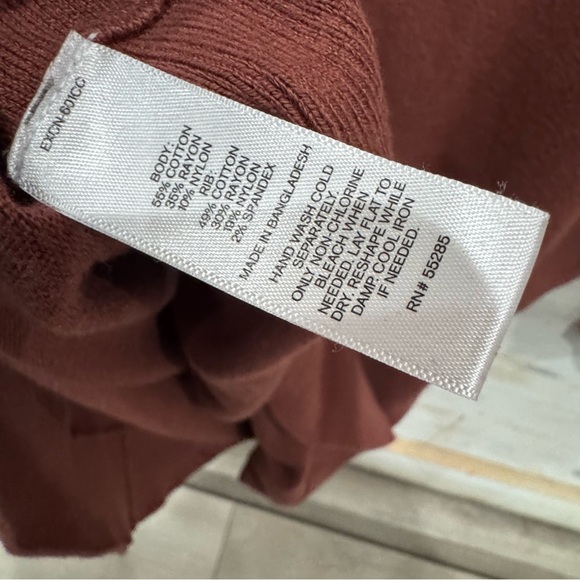 Express rust drape front lace up back pullover sweater ❤️ - Picture 7 of 8